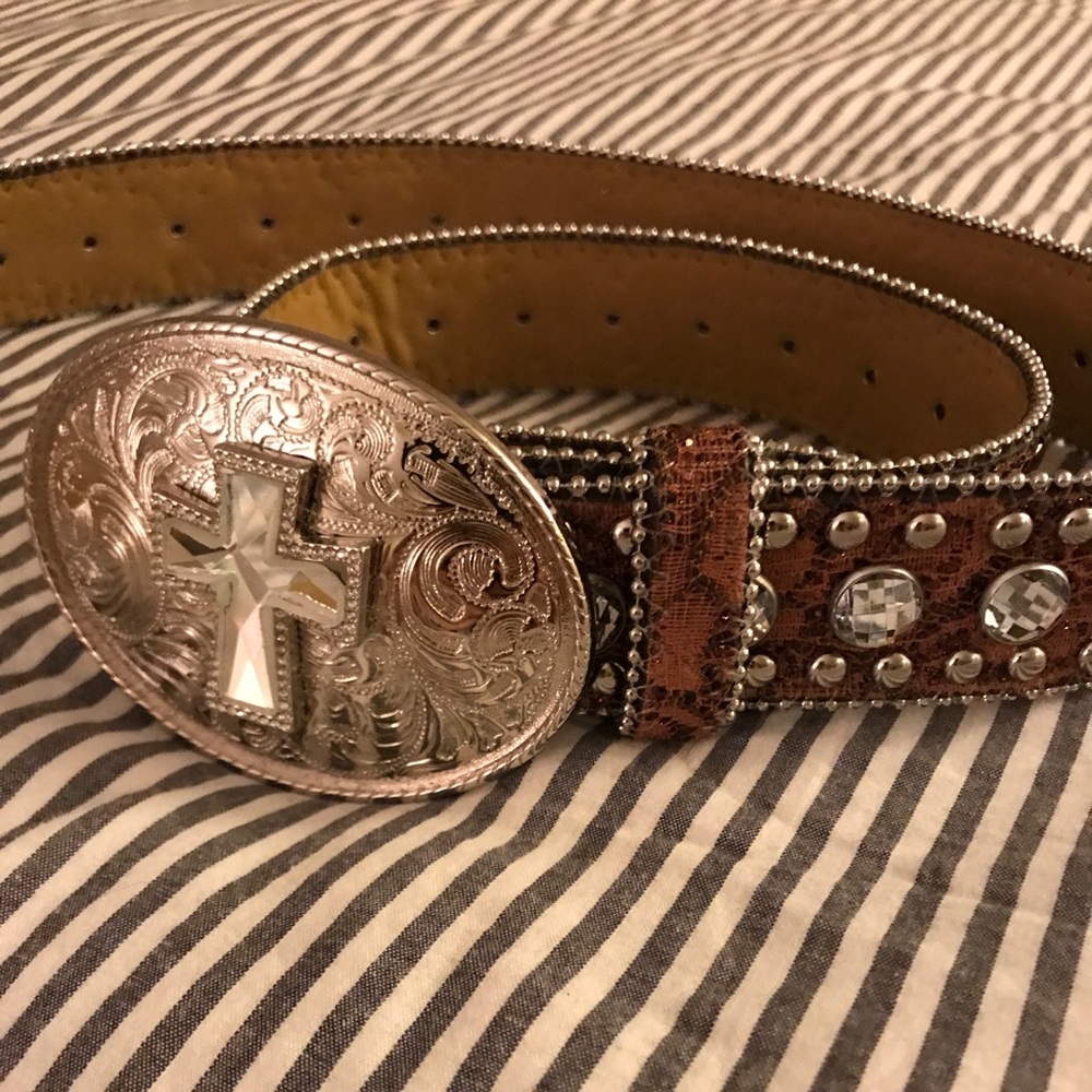 Blazin Roxx Brown Bedazzled Belt